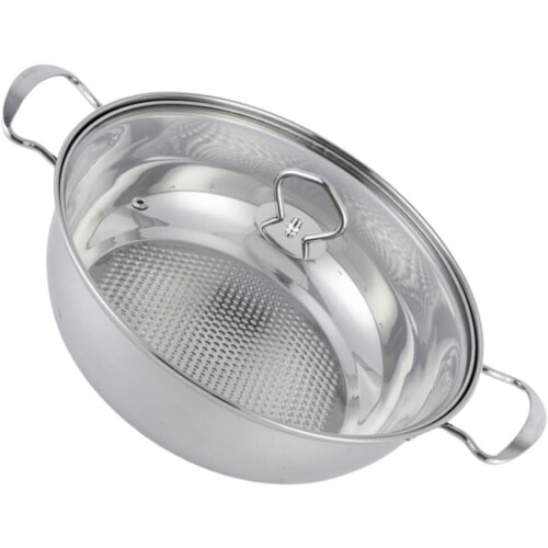 Shabu-Shabu-Topf, 26 cm, Edelstahl, dicker Boden