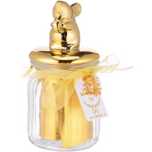 Goldene Bonbondose aus Keramik und Glas, leicht zu reinigen, mit dicht schließendem Deckel, ideal für Snacks und Süßigkeiten