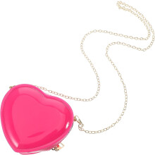 Porte-monnaie en forme de cœur pour femme, mini portefeuille compact et portable en PVC avec fermeture éclair