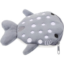 Porte-monnaie mignon en forme de requin, petite pochette pour femme, portefeuille kawaii à fermeture éclair, porte-monnaie lisse