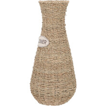 Geflochtene Rattanvase, leichte, dekorative Tischvase aus Rattan, handwerklich gefertigt, elegant, natürliche Schönheit