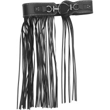 Punk-Style Leder-Quasten-Rockgürtel mit breitem Nietenbund für Damen, Schwarz, strapazierfähiges Modeaccessoire