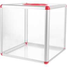Acryl-Tombola-Box 25 cm, Behälter für Lottoscheine, Spendenbox für Wahlzettel