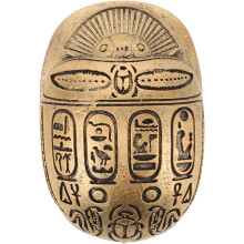 Skarabäus-Amulett aus Kunstharz, einzigartiges Design, goldene Kunstharzskulptur, Symbol für Schutz und Frieden