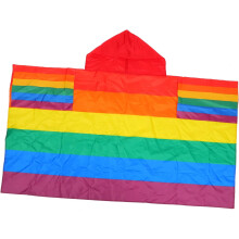 Dúhový vlajkový plášť na Gay Pride párty, jasný dúhový plášť, rekvizita, farby LGBT Pride, vonkajšia dekorácia