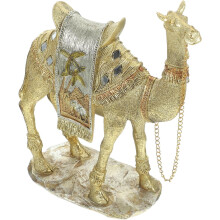 Kamelstatue aus Kunstharz, inspiriert vom Nahen Osten, goldfarben, bruchfest, realistisches Design