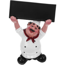 Künstliche Kochfigur, verschiedene Farben, Harz, wiederverwendbare Kreidetafel, abwischbar, niedliche Tafel