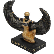 Ägyptische Göttinnenstatue aus Kunstharz, 12,5 cm (4,92 Zoll), künstlerische Vintage-Dekoration für Schreibtisch und Wohnzimmer