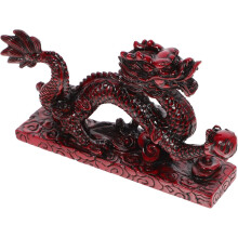 Drachenstatue, chinesische Drachenfigur aus Kunstharz, Retro-Kunstskulptur