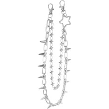 Punk-Kette mit Metallnieten für Jeans, Turnschuhe, Taillenkette für Hosen für Straßenauftritte