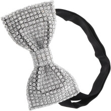 Herenstrik met dubbele strass-steentjes, verstelbaar en voorgeknoopt, geschikt voor bruiloften, gala's en elegante evenementen.