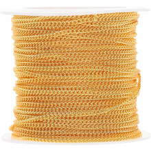 Catena portagioie in rame placcato oro da 10 m, ideale per accessori fai da te e gioielli da collo multiuso.