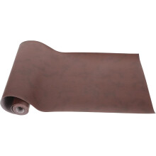 Láminas de cuero sintético PU para manualidades y trabajos de marroquinería, textura granulada marrón-negra, rollo de 20x120 cm.