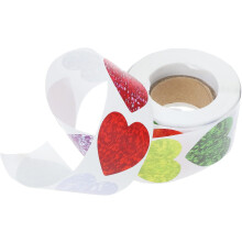 500 Stück 3,8 cm große, herzförmige, selbstklebende Aufkleber zum Valentinstag – Siegeletiketten, DIY-Dekorationsaufkleber für Verpackungen