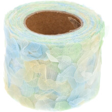 Chiffon Embroidered Rose Lace Trim 6cm Width 10 Yards Roll for DIY Sewing Craft Clothing Accessories