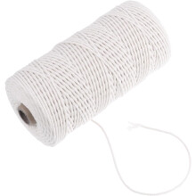 DIY Tapestry Cotton Rope 2mm 200m White Braided Macrame Cord