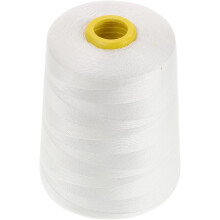 5000-yard hvit polyester symaskintrådspole 3-lags universal