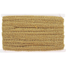 25m Roll Gold Wavy Hollow Lace Trimming for Sewing Decorative Curtain DIY Handmade Supplies
