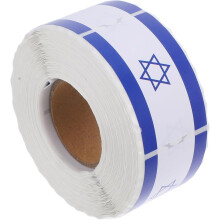 Rotolo di adesivi con la bandiera di Israele, 1 rotolo per agenda fai da te e album di ritagli.