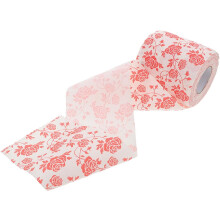 Papier toilette imprimé de roses et de fleurs pour la salle de bain, idéal pour les décorations de fêtes.