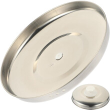 Coperchio per cuociriso in acciaio inox, coperchio per pentola di riso in metallo, facile da pulire, genera vapore, elegante texture argento