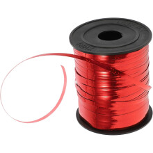 Dekoratives Ballonband, glänzendes Geschenkband, 250 Yards, Rot, für Partybastelarbeiten, Festtagsgeschenke und Heimdekoration