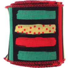 Stoffband zum Gedenken an den Schwarzen Geschichtsmonat Juneteenth, 63 mm breit, 4,5 m lang, dekoratives Band