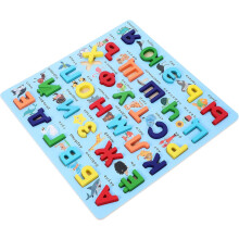Puzzle en bois de l'alphabet russe pour l'apprentissage précoce et la pédagogie Montessori