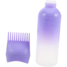 Graduierte Skala für Haarfärbemittelflasche zur Öldosierung und Haarfärbeanwendung im Salongebrauch