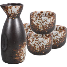 Service à saké traditionnel japonais, pot à saké en céramique avec tasses, pour la décoration de restaurants japonais.