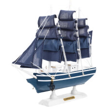 Vintage-Segelbootmodell aus Holz, nautische Bootsdekoration, 24 cm