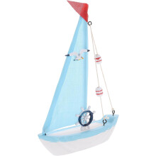 Zeilbootmodel van hars in mediterrane stijl of houten decoratie