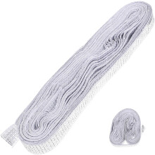 5-Row Silver Sequin Trim Roll 20 Yards Sturdy Cuttable Decorative Sewing Craft Accent