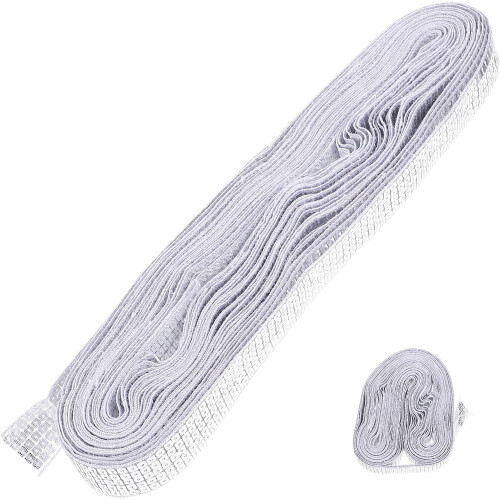 5-Row Silver Sequin Trim Roll 20 Yards Sturdy Cuttable Decorative Sewing Craft Accent