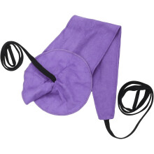 Saxofoonreinigingsdoek voor het schoonmaken van een saxofoon met een riemlengte van 180 cm, paars, gemaakt van kunstmatig hertenleer.