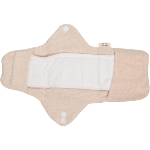 Lot de 2 protège-slips réutilisables et lavables en coton absorbant, portables