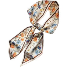 Sciarpa lunga e leggera da donna, sciarpa da collo versatile, borsa per capelli, accessorio morbido per l'autunno.