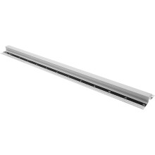 Regla de aluminio con mango, escala portátil, para medir, borde recto de metal, para dibujo y uso de oficina.