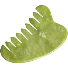 Jade-Kopfhautmassagekamm, multifunktionales Gua-Sha-Haarpflegewerkzeug für Kopfhaut und Körper