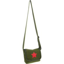 Retro-Umhängetasche aus Canvas mit Sternenapplikationen, Unisex, kleine Schultasche, bequemer Rucksack im Vintage-Stil