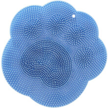 Silikon-Rücken- und Fußmassagematte mit Katzenpfoten-Funktion, blau, zur Wandmontage, rutschfest