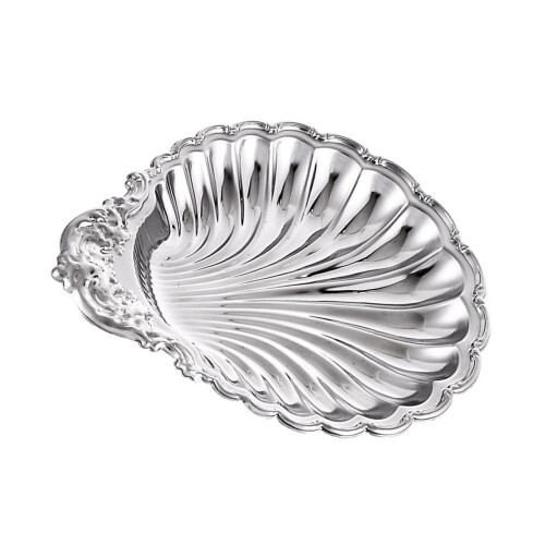 Stainless Steel Salad Bowl Shell Shape Serving Tray Decorative