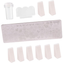 Manicure stalen plaatjes 11-delige nagelkunst printset nagelafdruksjabloon voor thuisgebruik