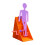 3D-geprinte mechanische loopfiguur met soepele-Paars 1