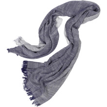 Vintage mykt bomullsskjerf for kvinner, lett, langt hodeplagg, muslin-sommersjal med retrofarger og nuppebestandig