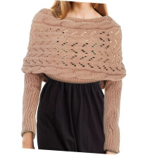 Strickschal für Damen, lang, gewickelt, mit Zopfmuster, ideal für den Winter, Reisen und Freizeit