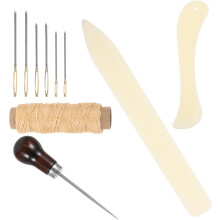 Ledernähwerkzeug-Set, Handnähwerkzeuge für Leder, DIY-Lederhandwerks- und Buchbinderei-Set