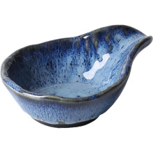 Blaue Saucenschälchen im nordischen Stil, Keramik, leicht, fleckenabweisend, kleine Schalen