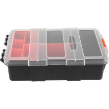 Tragbare Schraubenbox aus Kunststoff mit Mehrfachfächern, großem Fassungsvermögen und einfacher Organisation