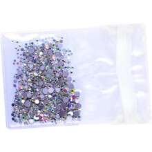 1440 piezas de brocas de vidrio de fondo plano para decoración de uñas, accesorios para diseños y manualidades creativas de uñas.